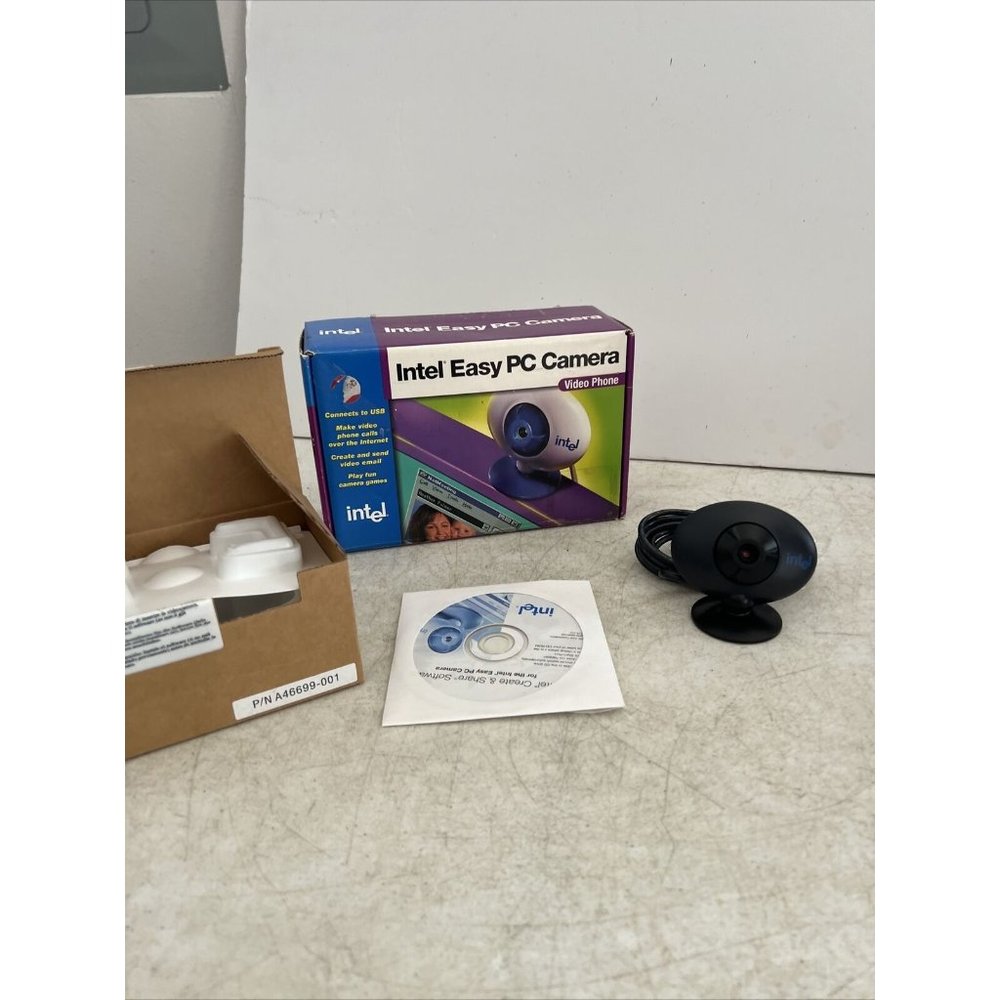 Vintage Retro Intel Easy PC Camera USB Webcam Video Phone Open Box